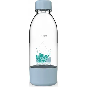 Láhev Láhev PushAir pro saturátor Dafi 0,5 l, azurová - motiv rostlin