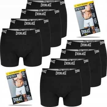 Pánské boxerky Everlast černé bavlněné 8 ks velikost M