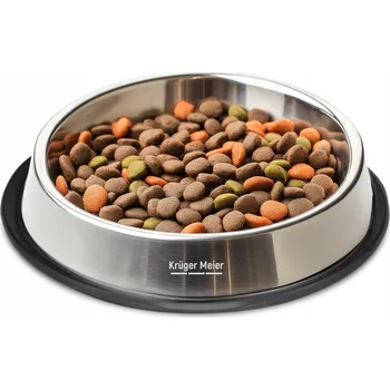 Miska pro psa Jedna kovová miska Kruger Meier stříbrná 0,54 l