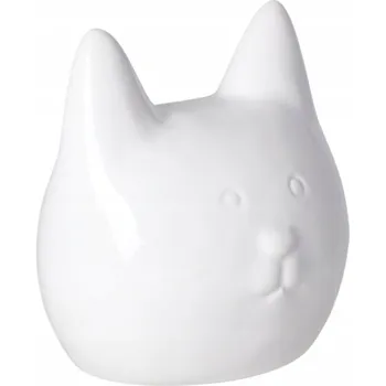Pokladnička Pokladnička kočka bílá keramická 12 cm