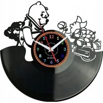 Hodiny Medvídek Pú MEDVÍDEK PÚ nástěnné hodiny z vinylové desky PRO NI PRO NĚJ DÁREK