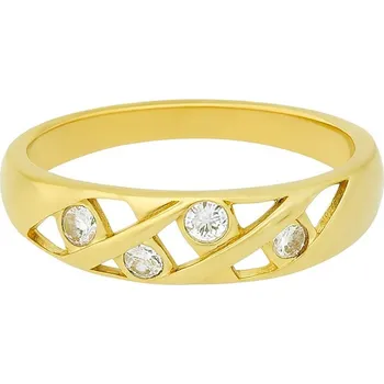 Prsten Zlatý 585/1000 prsten se zirkony 5015