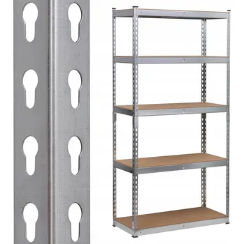 Dílenský regál Kovový regál do skladu, pozinkovaný, 180x90x40 cm, nosnost 265 kg/police dooc