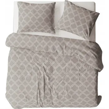 Povlečení Krepové povlečení 140x200 šedá bílá geometrická Bielawa KARO