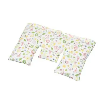 Polštář TORF ZIEGLER Krční polštářek s pšeničným zrnem, barevné sovičky, 40 x 25 cm