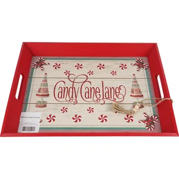 Vánoční dřevěný podnos CHRISTMAS - více variant Varianta: Candy canelane