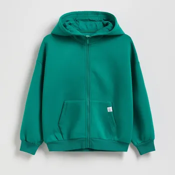 Dětská móda Reserved - Rozepínací bomber mikina - zelená - 945FJ-77X - 945FJ-77X-140