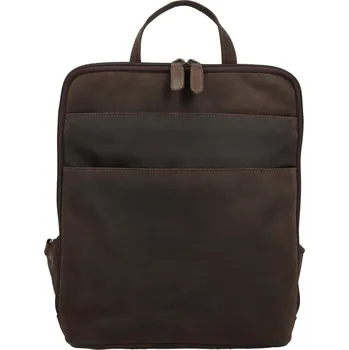 Městský batoh Módní kožený batoh GW Gastor, tmavě hnědý