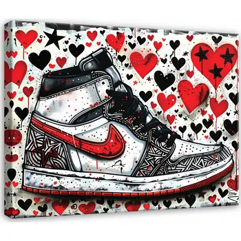 Obraz OBRAZ BOTY STREET ART GRAFFITI MODERNÍ NA PLÁTNĚ NA ZEĎ 40x30