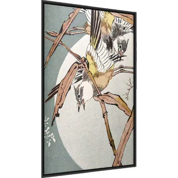 Obraz Zarámovaný Plakát PTÁCI NA VĚTVI 3D Malířství 30x40