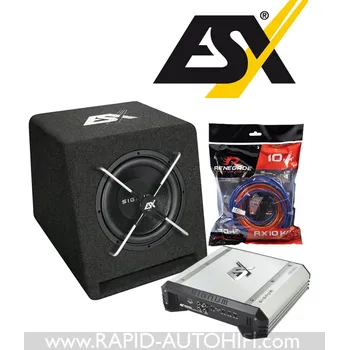 Auto Hi-Fi SET Subwoofer ESX SE200 + zesilovač SE260 + kabelová sada RX10KIT