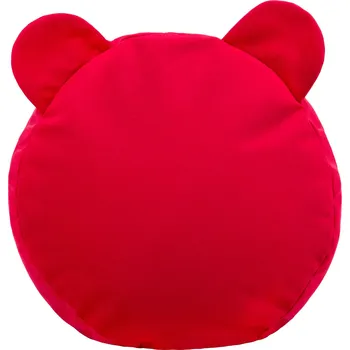 Taburet Podnožka PLUSZOVÁ dekorativní TEDDY taburet PERLOVÁ