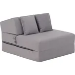 Skládací matrace/křeslo, 2v1, světle šedá, PELOS