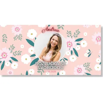 Party dekorace Personal Personalizovaný banner na rozlučku se svobodou Rozměr banner: 130 x 260 cm