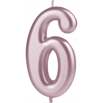 Dortová svíčka Id_3036 SVÍČKA ČÍSLICE 6 DORT S DORT SVÍČKAMI K ŠESTÝM NAROZENINÁM