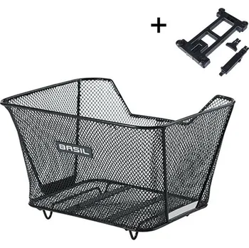 košík na kolo Zadní koš Basil Lesto MIK cerná, huste plet., ocel, MIK