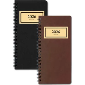 Diář Diář 2026 měsíční na výšku RETRO, vínový