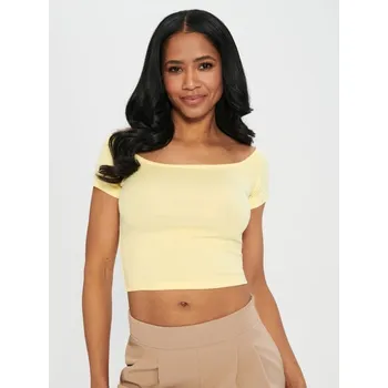 Sinsay - Tričko s krátkým rukávem - žlutá - 8661J-10X - 8661J-10X-XS-1