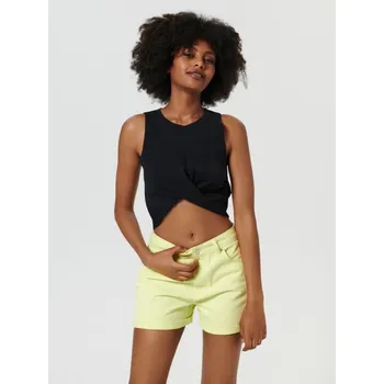 Dámské kraťasy Sinsay - Džínové kraťasy mom fit - žlutá - 0390U-10J - 0390U-10J-32