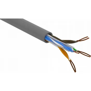 Síťový kabel Počítačový kabel UTP 6 šedý 4x2x0,60 CET ZAMEL