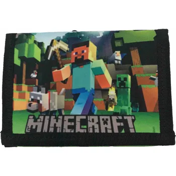 MINECRAFT skládací peněženka vzor M2 zelená