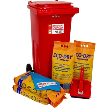 Havarijní souprava Mobilní havarijní souprava se zámkem 120 l - univerzální sypké sorbenty