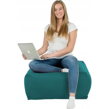 Taburet Taburet PLYŠOVÝ k sezení Stolek křeslo BÉŽOVÝ