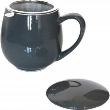 Lesklý velký hrnek 350 ml se sítkem a víčkem, elegantní design, dárek