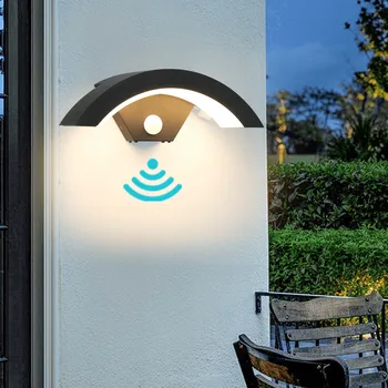 Venkovní osvětlení VENKOVNÍ LED SVÍTIDLO NAD VCHODOVÉ DVEŘE S POHYBOVÝM SENZOREM 18W IP65