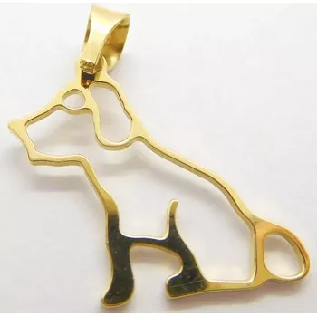 Přívěsek Klenoty Budín Zlatý přívěsek ze žlutého zlata PEJSEK 585/0,60gr HK3232 (Klenoty Budín Zlatý přívěsek ze žlutého zlata PEJSEK 585/0,60gr HK3232)