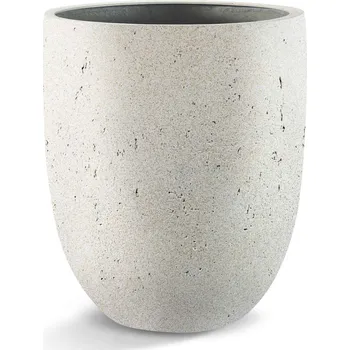 Květináč Grigio Tall Egg Pot Antique White Ø 52 cm / V 61 cm