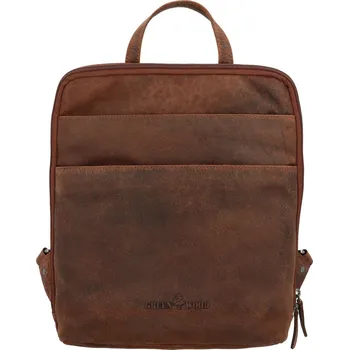 Městský batoh Módní kožený batoh GW Gastor, hnědý