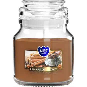 Svíčka Aura candles Vonná svíčka s uzávěrem 'Cinnamon-cloves' 120 g