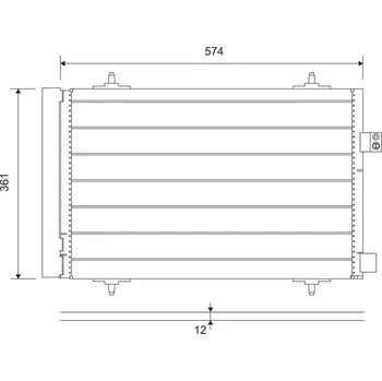 Klimatizace automobilu Kondenzátor, klimatizace VALEO 814363