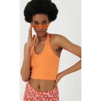 Sinsay - Hladký crop top - oranžová - 7181K-22X - 7181K-22X-L