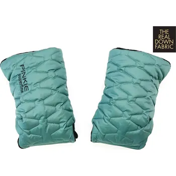 Rukávník PINKIE péřové rukavice na kočárek Superfine Old Green