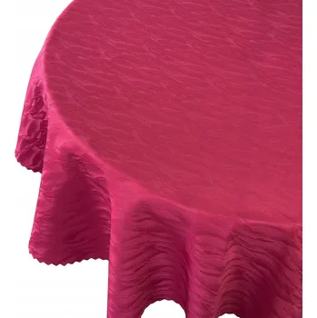 ubrus Obrus Bordó Odolný Skvrnám Vlny Kruh prům. 140 cm kulatý