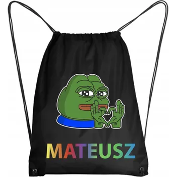 Školní Vak/Batoh na Tělocvik Do Školky Školy ŽÁBA PEPE + JMÉNO 4