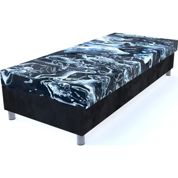 Postel Válenda Zodiac/černá 195 × 85 cm pružinová na nohách