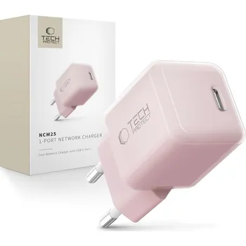 SÍŤOVÁ NABÍJEČKA TECH-PROTECT NCM25 1-PORT NETWORK CHARGER PD 25W BABY PINK