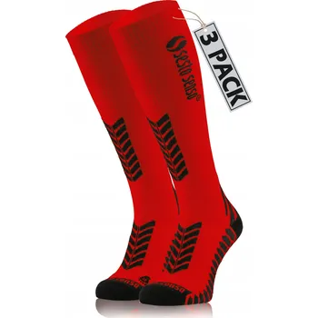 Pánské ponožky Sesto Senso 3 páry vysokých běžeckých ponožek 47-50 červené