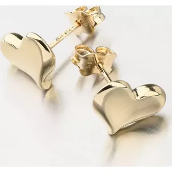 Náušnice Dámské náušnice žluté zlato 585 srdce 143P-122301