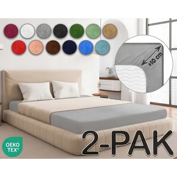 Prostěradlo Sesto Senso přiléhavé prostěradlo s gumičkou FROTTE Šedé 140x200 cm