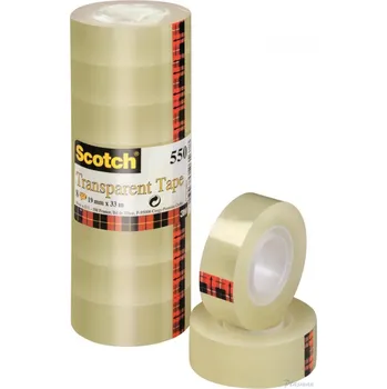 Lepicí páska Průhledná lepicí páska Scotch 550, 19 mm x 33 m, 8 rolek v balení