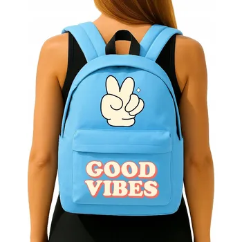 Školní batoh ŠKOLNÍ BATOH MODRÝ Pro Dívku GOOD VIBES Studentský Do Školy