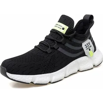 Pánské tenisky Pánské sportovní tenisky s prodyšným svrškem Barva: Černo-Bílá, Velikost: 43