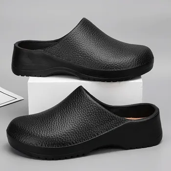 Dámské sandále Pohodlné nazouváky na zahradu Barva: Černá, Velikost: 44-45