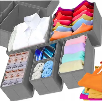 Organizér oblečení DUNSOO ORGANIZÉR NA SPODNÍ PRÁDLO DO ZÁSUVKY SKŘÍNĚ KANCELÁŘSKÝ KOSMETICKÝ 6 KS