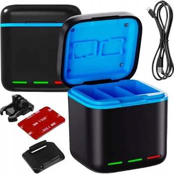 Nabíječka GoPro Hero 13 Příslušenství Nabíječka pro 3x Akumulátor