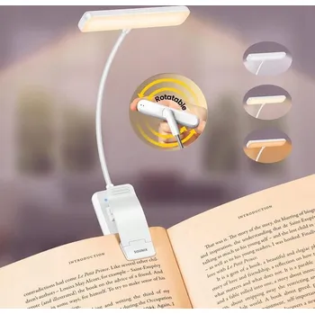 Lampička Stolní lampička SOUNIX Clamp lamp bílá, výkon až 3 W